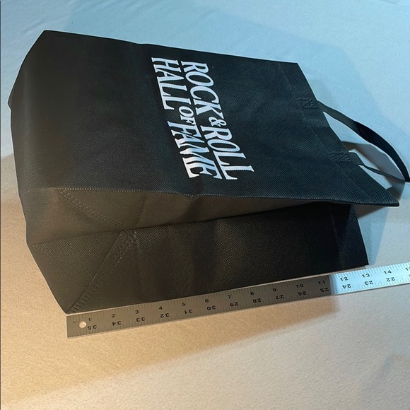New 🎸 Rock & Roll Black Tote Bag from Cleveland Ohio 13 x 7 x 13 2 Handles 🎶 - Picture 5 of 11